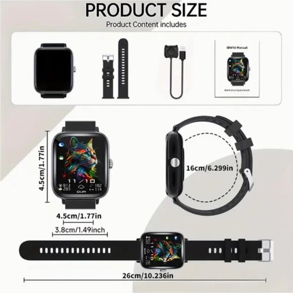 G309 eLuxPro HD Smart Watch Wireless Call 100 Fitness Modes Voice Assistant NWT - Picture 2 of 8